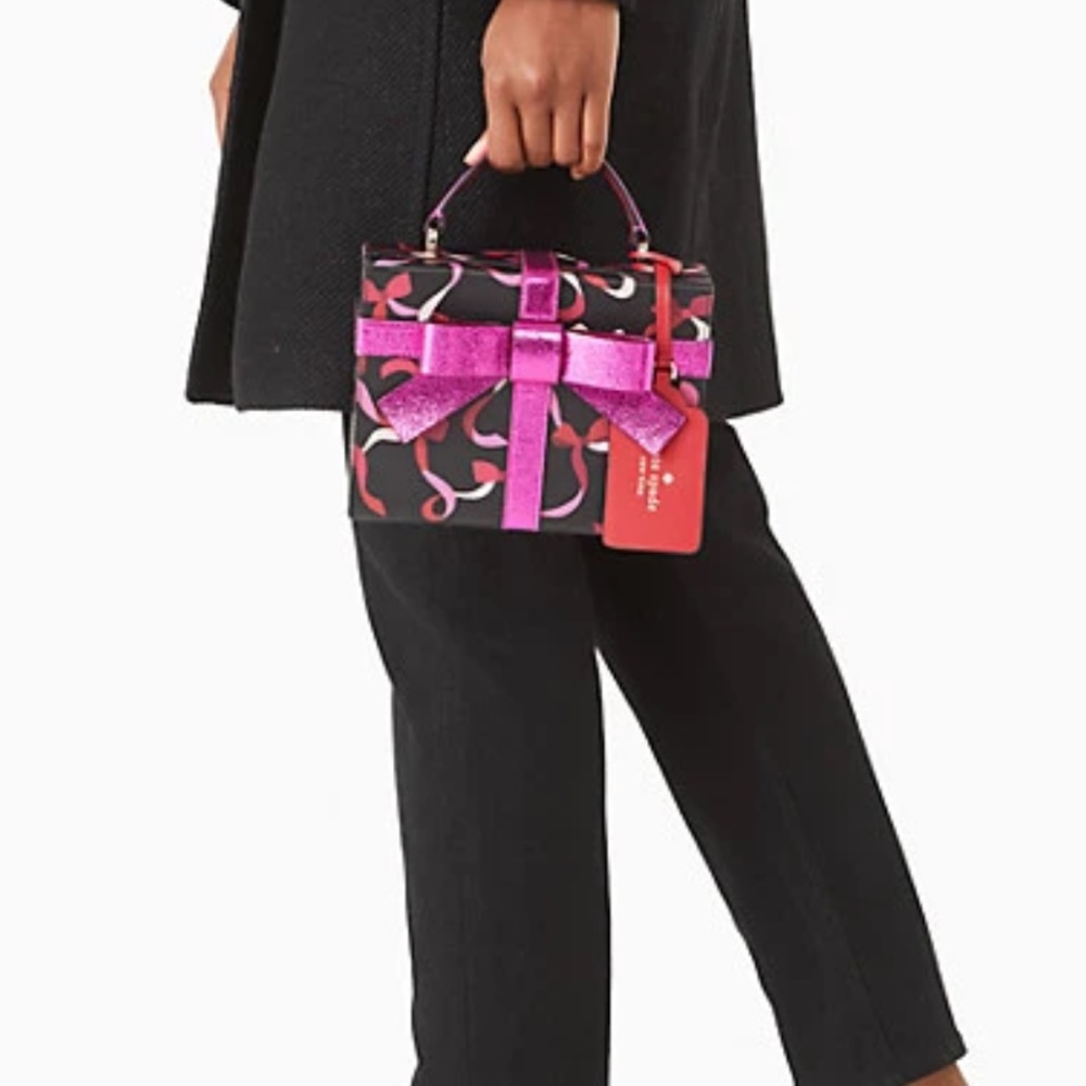 New Kate Spade wrapping party gift box crossbody - Picture 2 of 16